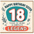 18th Birthday Card for Sister, Happy Birthday Sister 18 Years of Being a Complete Legend Card