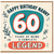 Nanny 60th Birthday Card, Happy Birthday Nanny Complete Legend Card
