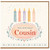 18th Birthday Cousin Card, Pastel Candle Floral Birthday Card