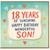 18th Birthday Card for Son, 18 Years of Sunshine Happy Birthday Wonderful Son