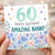 Nanny 60th Birthday Card, for Amazing Nanny - Happy Birthday Floral Card