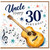 Uncle 30th Birthday Card, Guitar Music Design