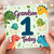 Grandson 1st Birthday Card, Cute Dinosaur Birthday Card for Grandson