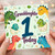 Granddaughter 1st Birthday Card - 1 Today Cute Dinosaur Birthday Card