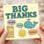 Big Thanks Thank You Card - Cute Whale, Sun and Speech Bubbles Cartoon - Fun Thank You Card for Friend, Colleague or Teacher - Blank Inside