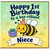 Niece 1st Birthday Card, Happy 1st Birthday to a Bee - rilliant Niece Card