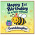 Granddaughter 1st Birthday Card, Cute Bee - Rilliant Birthday Card for Granddaughter