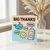 Big Thanks Thank You Card - Cute Cartoon Whale, Sun and Building Characters with Speech Bubbles - Blank Inside - For Friends, Colleagues, Teachers or Family