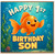 1st Birthday Son Card, Happy 1st Birthday Son Card