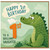 1st Birthday Card for Daughter, Cute Dinosaur Happy 1st Birthday Card