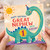 1st Birthday Card for Great Nephew, Roarsome Dinosaur Birthday Card