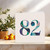 82nd Birthday Card - Marble Number Design - 145mm x 145mm Square - Elegant Age 82 Card for Him or Her, Includes Kraft Envelope