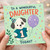 Daughter 1st Birthday Card, To a Wonderful Daughter Today Puppy Balloon Card