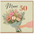 50th Birthday Card for Mum - Floral Bouquet Design