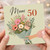 50th Birthday Card for Mum - Floral Bouquet Design