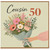 Cousin 50th Birthday Card, Floral Bouquet Design