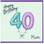 Mum 40th Birthday Card, Happy Birthday 40 Balloon Design