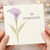 In Sympathy Card - Watercolour Calla Lily Flower Design, Condolence and Thinking of You Greeting Card