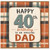 40th Birthday Card for Dad, Happy 40th Birthday to an Amazing Dad