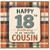18th Birthday Card for Cousin, Happy 18th Birthday to an Amazing Cousin Card