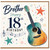 Brother 18th Birthday Card, Guitar Music Design