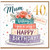 Mum 40th Birthday Card, Lovely Mum Happy Birthday Floral Cake Card