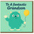 Grandson Birthday Card - Cute Monster with Balloon - 'To A Fantastic Grandson' - Fun Kids Birthday Card for Grandson