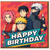 Anime Ninja Team Happy Birthday Card - Colourful Manga Style Greeting for Anime Fans, Kids and Teens