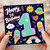na 1st Birthday Card, Cute Happy 1st Birthday Card with Rainbow and Space Theme