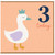 na 3rd Birthday Card, Cute Duck 3 Today Card