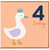 4th Birthday Card, Cute Duck 4 Today Card