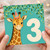 na 3rd Birthday Card, Cute Giraffe Party Card
