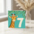 na 7th Birthday Card, Cute Giraffe Party Card