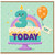 3rd Birthday Card, Cute Cake and Rainbow YAY Today Card
