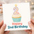 2nd Birthday Card, Happy 2nd Birthday Cupcake Card