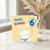 6th Birthday Card, Cute Rabbit Balloon Design