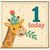 1st Birthday Card, Giraffe 1 Today Card