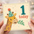 1st Birthday Card, Giraffe 1 Today Card