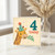 4th Birthday Card, Cute Giraffe 4 Today Card
