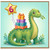 6th Birthday Card, Cute Dinosaur and Gifts