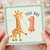 1st Birthday Card, Cute Giraffe You Are 1 Card