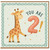 2nd Birthday Card, Cute Giraffe You Are 2 Card