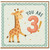 na 3rd Birthday Card, Cute Giraffe Birthday Card