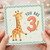 na 3rd Birthday Card, Cute Giraffe Birthday Card