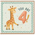 4th Birthday Card, Cute Giraffe Balloon Card