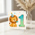1st Birthday Card, Cute Lion Party Design