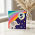 5th Birthday Card, Cute Elephant Rainbow Card