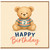 2nd Birthday Card, Cute Teddy Bear Happy Birthday Card