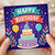 6th Birthday Card, Happy Birthday Cake and Balloon Design