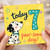 7th Birthday Card, Cute Dalmatian Puppy Today 7 Paw - some Day